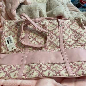 Pink Floral Tote Bag